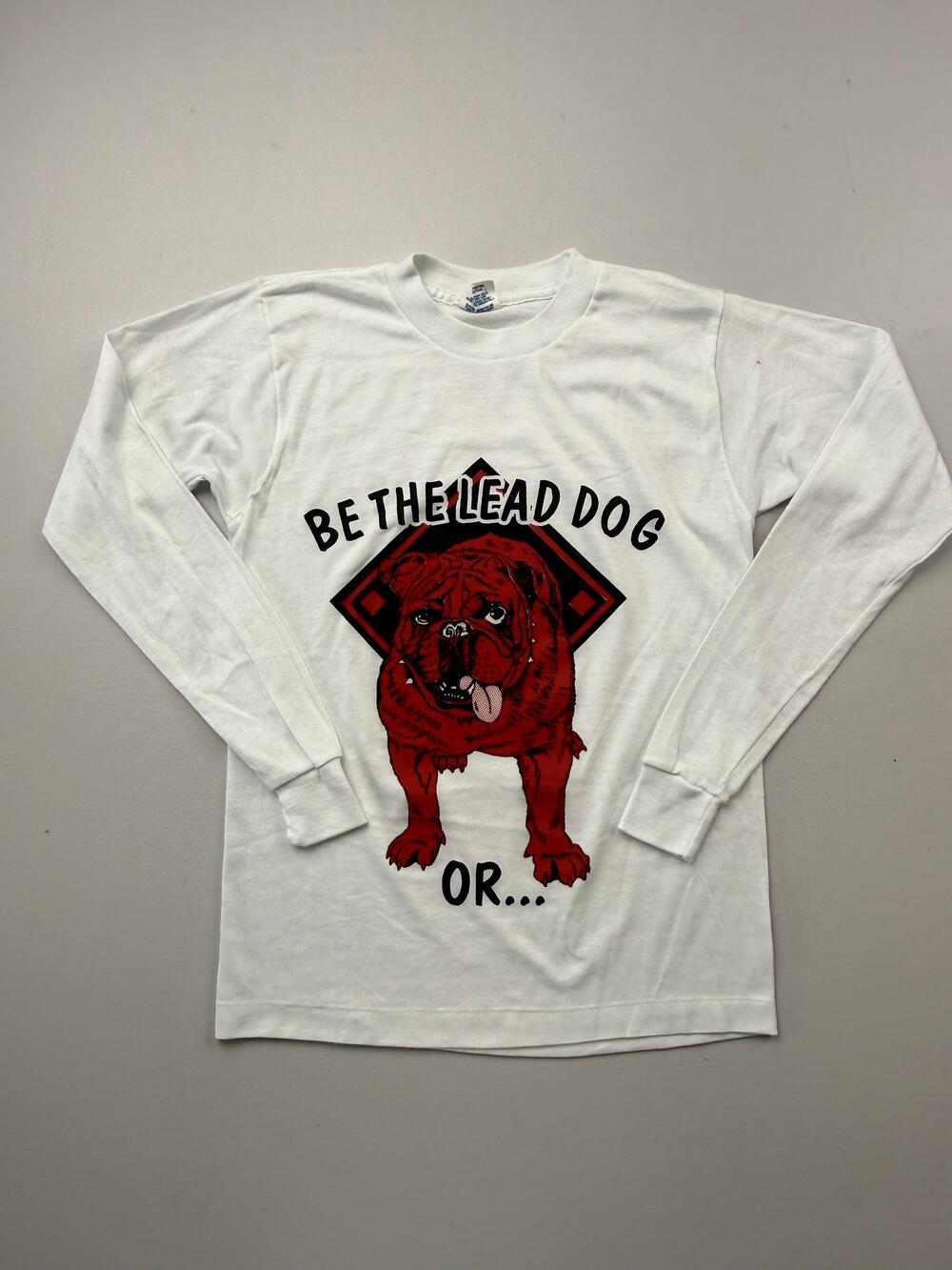 Vintage Adidas Shirt Youth Boys Large White Lead Dog Bulldog Graphic Tee USA